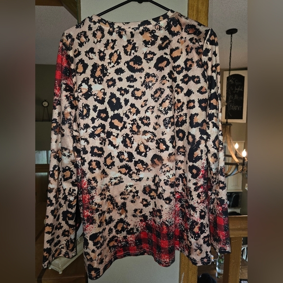 Leopard Print Merry Christmas Sweater - Picture 3 of 3